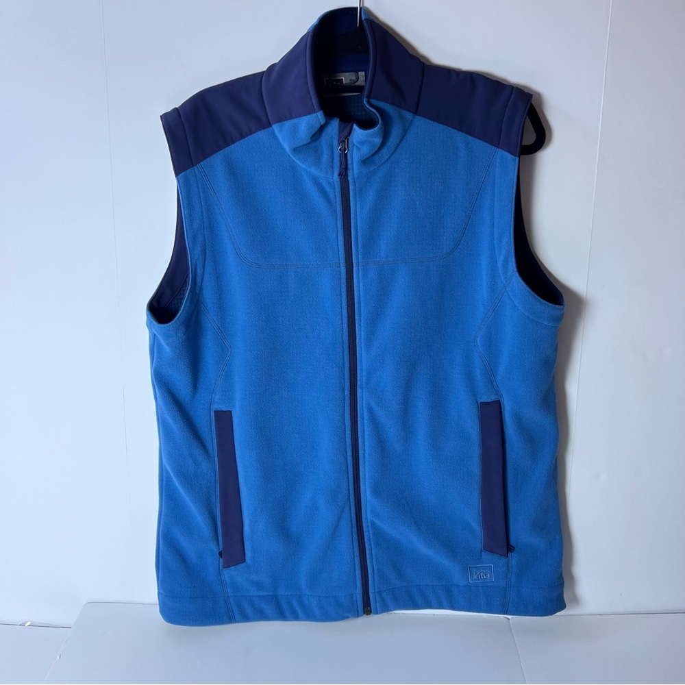 REI Co-op Men’s Blue Insulated Color Block Zip Up Vest Size Large